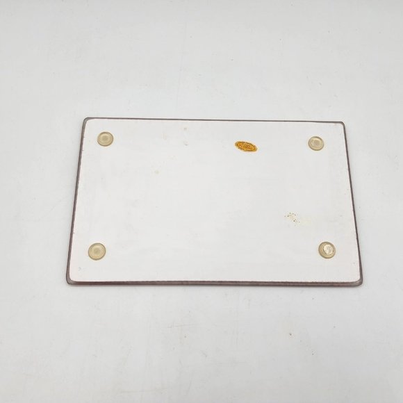 Tara Temptations Old World Tempered Glass Trivet Cutting Tray Lot of 2 Red 7 in - Picture 3 of 10